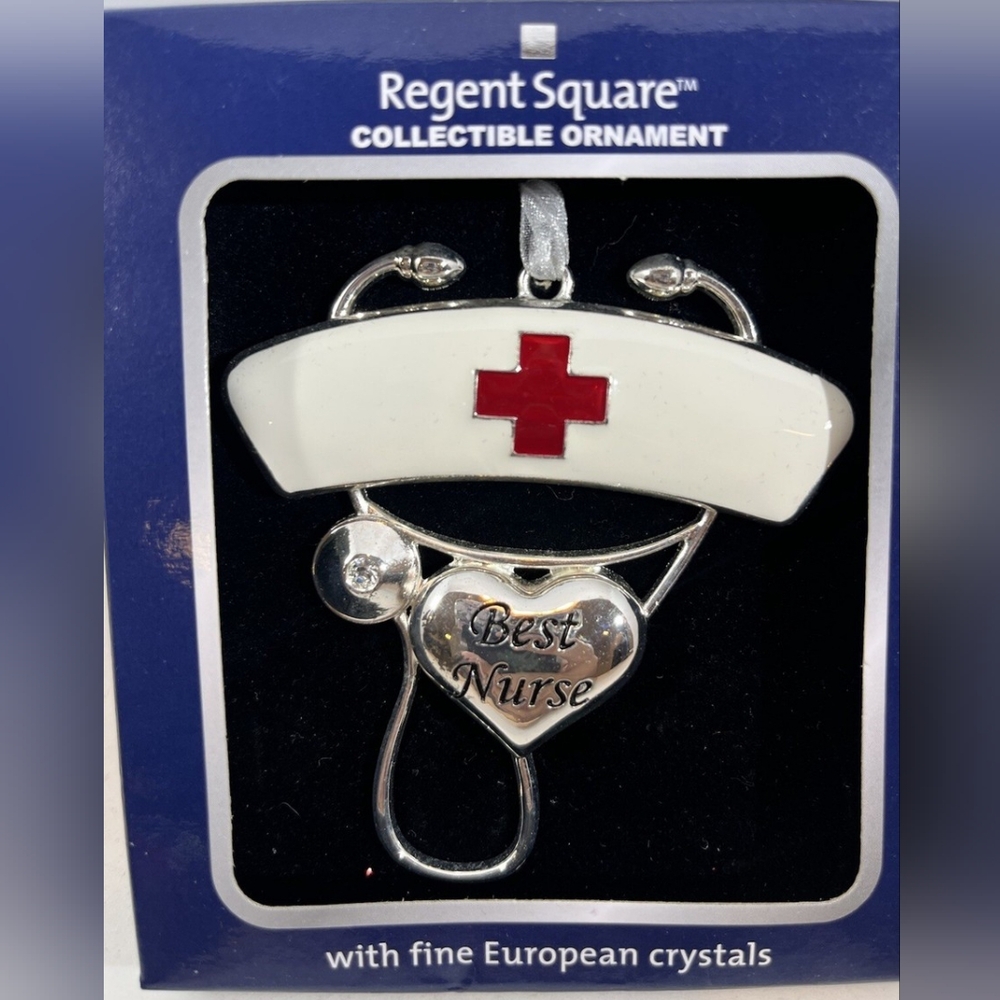 Regent Square Studio Design Ornament "Best Nurse" with Fine European Crystal